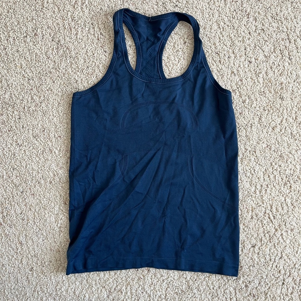 Navy Blue Racerback Tank Top